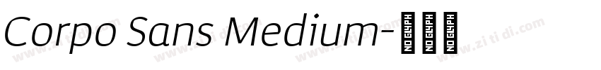 Corpo Sans Medium字体转换